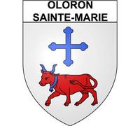 Oloron-Sainte-Marie 64 ville Stickers blason autocollant adhésif - Taille : 12 cm