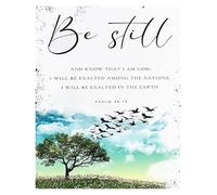 OLQEAAUF Be Still and Know That I Am God Canvas Art, Contemporary Christian Wall Decor, Uplifting Gift for Home, Wedding, House Blessing (Framed,08x12inch(20x30cm))