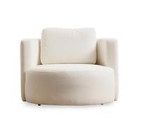 OLSEN - Fauteuil bouclettes couleur crème