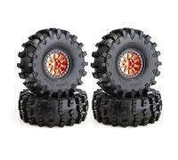 Olsixxuuk Lot de 4 pneus 150 mm en métal 2.2 pour jantes radiocommandées 1/10 RC Crawler Car Axial SCX10 Wraith Capra TRX4 D90,3