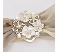 OLSKFUH Boucle De Broche À Clip pour Foulard Bijoux De Broche Accessoires pour Femmes Boucle De Foulard en Soie À Coquillage Naturel,