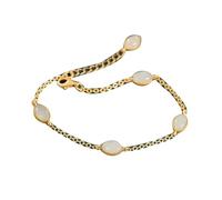 OLSKFUH Bracelet en Jade Blanc Naturel Hetian Plaqué Or Argent S925, Forme De Larme, Style Feng Shui, pour Femme. Authentique.,