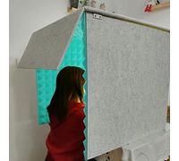 OLSKFUH Cabine D'Enregistrement Portable pour Voix, Housse Insonorisée Faite Maison avec Écran Antibruit, Idéale pour Les Studios À Domicile Et Le Podcasting,Blue