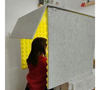 OLSKFUH Cabine D'Enregistrement Portable pour Voix, Housse Insonorisée Faite Maison avec Écran Antibruit, Idéale pour Les Studios À Domicile Et Le Podcasting,Yellow