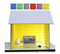 OLSKFUH Cabine Insonorisée Portable 80X80X80 Cm - Idéale pour L'Enregistrement Et Le Travail en Toute Concentration,Yellow-80x80x80CM