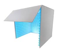 OLSKFUH Cabine Vocale Portable - Housse Insonorisée pour Enregistrement, Chant, Streaming en Direct Et Chat Vocal - Mousse Absorbante pour Micro De Studio,Blue-80×80×80×40cm