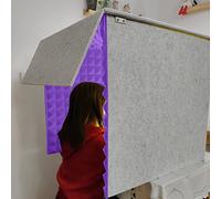 OLSKFUH Cabine Vocale Portable pour Bureau De Studio - Cabine D'Isolation Acoustique pour Microphone D'Enregistrement - Couvercle De Boîte Absorbante Acoustique Fait Maison,Purple