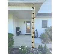 OLSKFUH Chaîne De Récupération d'eau De Pluie Extérieure en Cuivre, Ornement Suspendu pour Avant-Toit, Remplacement De Descente De Gouttière, Maillon De Drainage d'eau De Pl,26m (85ft)