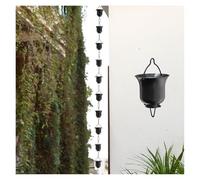 OLSKFUH Chaînes De Pluie, Chaîne De Récupération d'eau De Pluie, Chaînes De Pluie Vintage, Chaîne De Descente De Gouttière Noire, Chaînes De Guidage d'eau De Pluie avec Pend,Ligjt grey-1m/33 ft