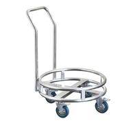 OLSKFUH Chariot Roulant Commercial avec roulettes Pivotantes, Support Isolant en Acier Inoxydable pour Déplacer Efficacement Les Seaux À Soupe Et À Lait,Silver-32x75cm