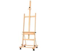OLSKFUH Chevalet De Dessin, Chevalet d'artiste sur Pied, Chevalet D'Atelier, Grand Chevalet d'art, Présentoir À Toiles Et Affiches avec roulettes.,