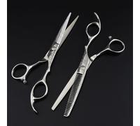 OLSKFUH Ciseaux De Coiffure Professionnels 6 Pouces en Acier 440C, pour Effiler Les Cheveux. Kit De Coiffure pour Barbier.,