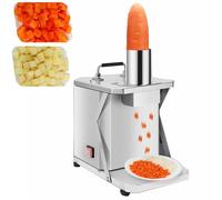 OLSKFUH Coupe-légumes électrique Professionnel, Hachoir Automatique en Acier Inoxydable, pour Couper oignons, Carottes, concombres, Jambon, Pommes de Terre,12mm