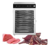 OLSKFUH Déshydrateur Alimentaire Rotatif - Fruits séchés, légumes et Viande séchée, Grande capacité, Faible Niveau sonore, minuterie 24 h, Plateaux en Acier Inoxydable, 30 °C - 90 °C, 12 Niveaux,