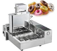 OLSKFUH Friteuse électrique à Beignets, trémie de 9,5 L à 6 rangées, Machine à Beignets Professionnelle, épaisseur réglable, Acier Inoxydable 304,