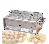 OLSKFUH Friteuse électrique, Grande capacité, en Acier Inoxydable, avec Panier et Couvercle, idéale pour Frites, Beignets et escalopes de Poulet.,