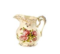 OLSKFUH Grand Pichet À Mousse De Lait 340 ML en Porcelaine Ivoire pour Le Service À Thé Et Café De L'Après-Midi Vaisselle ? Théière À Crème Décorative,