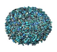 OLSKFUH Pierre Brute en Cristal Naturel Pierre Naturelle De Phénix Pierre Concassée Ornement Minerai De Cuivre Bleu Fond Décoratif Concassé Enseignement Scientifique pour La Coupe, Le,9-12mm-500G