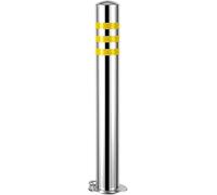 OLSKFUH Poteau De Barrière De Stationnement Amovible (1 Pièce) - Protection Et Sécurité pour Allée,Silver-600x76mm/23x3in