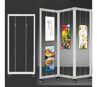 OLSKFUH Présentoir Pliable pour Œuvres d'art Et Affiches, Grand Cadre Portable pour Expositions Et Vitrines, 10 Pcs-100x250 cm/3.3x8.2 ft
