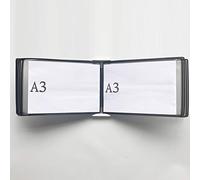 OLSKFUH Système D'Affichage Mural De Référence, Organiseur De Dossiers Suspendu, Présentoir Mural pour Affiches Et Livres À Rabats A3, Support Mural Transparent pour Feuilles Mo,P