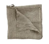 Olsson & Jensen Torchon Stripe en lin 45x65 cm Noir-sable