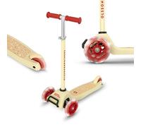 OLSSON Trottinette Enfant 3 Roues avec lumière LED, Guidon pivotant à 360°, Hauteur réglable (77-98 cm), légère et résistante 50% Aluminium/Acier, Pliable, roulements ABEC 9, Frein à Pied (Pop)