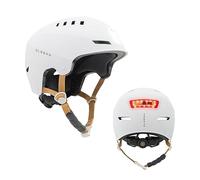 OLSSON Urban Light Casque avec lumière réglable, homologué et résistant aux Chocs à 360°, LED Avant + arrière, Doublure Amovible, Ventilation, Convient pour trottinettes, Patins, vélos