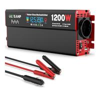 OLTEANP Onduleur 12V à 230V Sinusoïdal Pur,Convertisseur De Tension 1200W Inverseur avec Écran LCD, Prises AC, Connexion 36W Type-C, Connexion USB 5V/3A pour Camion,Maison,Véhicules