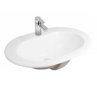 Oltens Asta lavabo 55x42 cm ovale encastrée blanc brillant 41202000