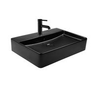 Oltens Duve lavabo 59x43.5 cm rectangulaire classique-à poser noir 41300300