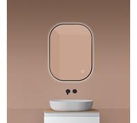 Oltens Nordlis miroir 60x90 cm rectangulaire avec éclairage oui noir 64126300