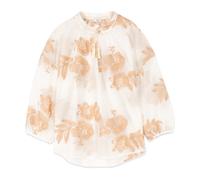Oltre - Blouse en mélange de Lyocell avec broderie - Femme - Blouses et Chemises - Blanc - Taille: 38/40 FR