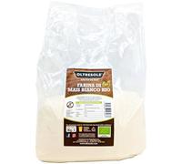 Oltresole, Farine de maïs blanc biologique italienne 1 Kg, Sans gluten, Sans OGM, 100% Made in Italy, Idéale pour la polenta, le pain et les sucreries, Parfaite pour les coeliaques et les végétaliens