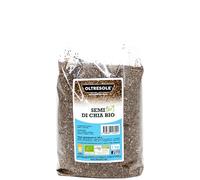 Oltresole, Graines de Chia Bio 1 Kg, Super-aliment riche en protéines et en fibres, sans additifs, idéal pour le muesli, les salades et les pâtisseries, Ideal Family Pack