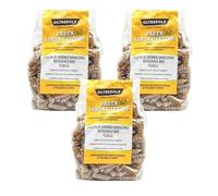 Oltresole, Pâtes au blé complet de sarrasin biologique, format Fusilli, pâtes avec farine de blé complet issue de l'agriculture biologique, sans gluten, paquet de 3 paquets de 350 g