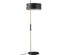 Oluce 1953 Lampadaire Noir/Or Satin