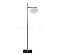 Oluce Alba Lampadaire bronze/verre opale brillant
