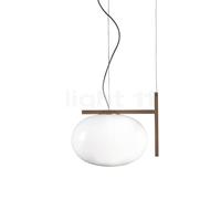 Oluce Alba Suspension bronze/verre opale brillant