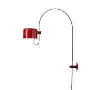 OLUCE lampe murale applique Coupé 1158 (Rouge écarlate brillant - Aluminium et métal chromé)