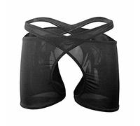 Oludkeph Culotte pour Homme sous-vêtements Taille Haute Extensible Crossdress G-String, Noir, Taille Unique