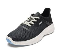 OLUKAI Island Hopper - Baskets pour femme, chaussures de sport polyvalentes et prêtes pour le voyage, tissu tricoté doux et respirant, design à talon tombant, Pierre de lave/pierre de lave, 38 EU