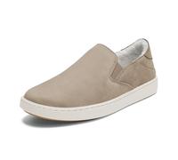 OLUKAI Pehuea Chaussures à enfiler confortables en cuir pour femme, design facile à mettre et à enlever, matériaux doux et de qualité supérieure, confort et soutien tout au long de la journée, Gris