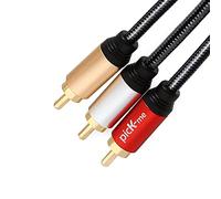 Oluote 3 RCA Mâle vers 3 RCA Mâle, Câble Audio Stéréo avec Connecteur Plaqué Or (3)