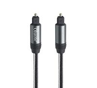 Oluote Câble Audio Optique,Câble Toslink, Coque en Aluminium, Connecteur ABS Cordon Optique Numérique Pour Barre de Son, TV, PS4, Xbox, Console de Jeu et Plus (5M)