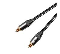 Oluote Câble Audio Optique,Câble Toslink,Coque en Aluminium, ConnecteurPplaqué or Cordon Optique Numérique Pour Barre de Son, TV, PS4, Xbox, Console de Jeu et Plus(1.5m)