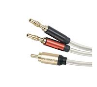 Oluote Câble Haut-Parleurs, RCA Mâle vers Fiche Banane Câble Acoustique Adaptateur Banane Pour Haut - Parleurs, Amplificateurs et Subwoofers (3m)