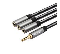 Oluote Câble Répartiteur pour Casque, TRS 3,5MM Mâle à 3 Ports TRS 3,5MM Femelle Stéréo Y Câble D'extension Audio, pour Haut-Parleur, Voiture, Smartphone, MP3, PC, Tablette (1.5M)