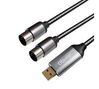 Oluote Convertisseur D'interface de Câble Midi vers USB USB vers MIDI Pour Ordinateur Portable vers Clavier de Piano Professionnel Dans un Studio de Musique Domestique (3m)