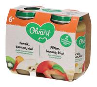Olvarit | Panade Bébé Dès 6 Mois Pêche Banane Kiwi 2x200 g